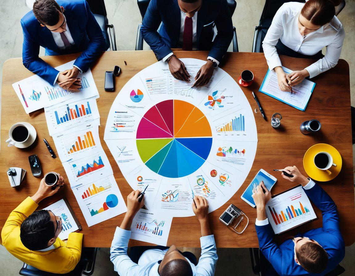 A visually engaging guide showing a diverse group of people analyzing various insurance plans, surrounded by icons representing risk management like shields, graphs, and checkmarks. The scene should convey collaboration and understanding, with a bright and welcoming color palette to encourage viewers to explore their options. Include elements like a clipboard, calculator, and a large chart for clarity. super-realistic. vibrant colors. white background.