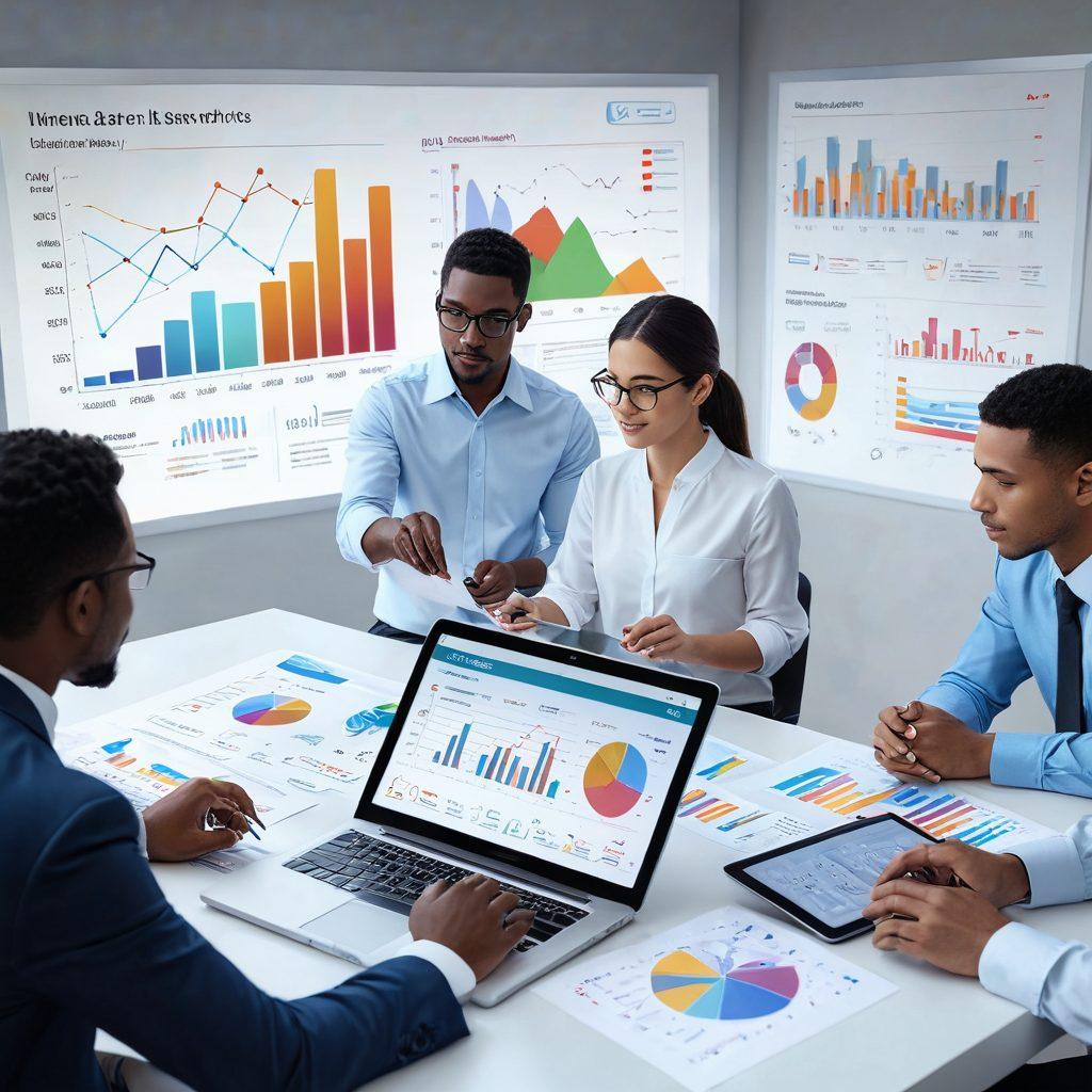 A visually striking composition showing a diverse group of people analyzing insurance quotes on digital devices, surrounded by colorful infographics, charts, and comparison tables. In the background, a large, transparent calculator and insurance policy document symbolize smart decision-making. The setting is modern and professional, merging technology with finance. super-realistic. vibrant colors. 3D.